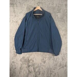 Andrew Marc New York Windbreaker Bomber Jacket Mne's XXL Blue Full Zip Pocket